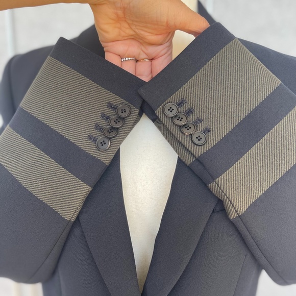 Veronica Beard Navy Cutaway Dickey Jacket sz 8 - Picture 3 of 12